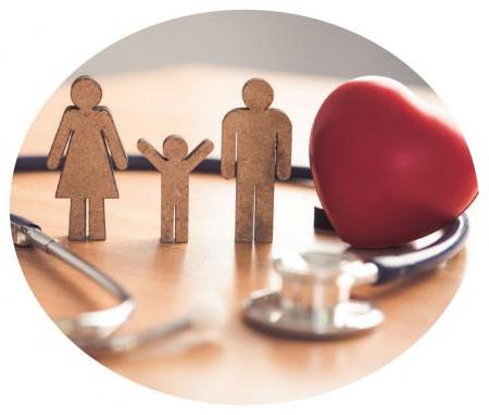 cutout family with stethoscope